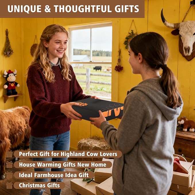 Highland Cow Paper Towel Holder, Cute Highland Cow Decor - Image 6