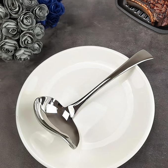 Comicfs Sauce Ladle, 18/10 Stainless Steel Gravy Ladle - Image 4