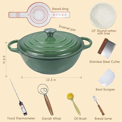 5QT Enameled Cast Iron Dutch Oven - Image 2