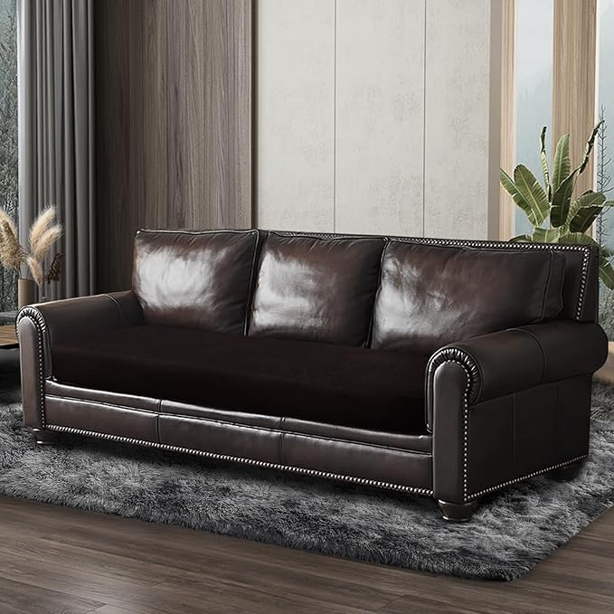 Leather Look Couch Cushion Covers Sofa Seat Slipcovers Sets Couches Furniture - Image 8