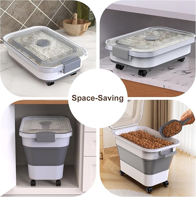 Rice Storage Container, Collapsible Airtight Food Storage Containers 20-30lbs - Image 7