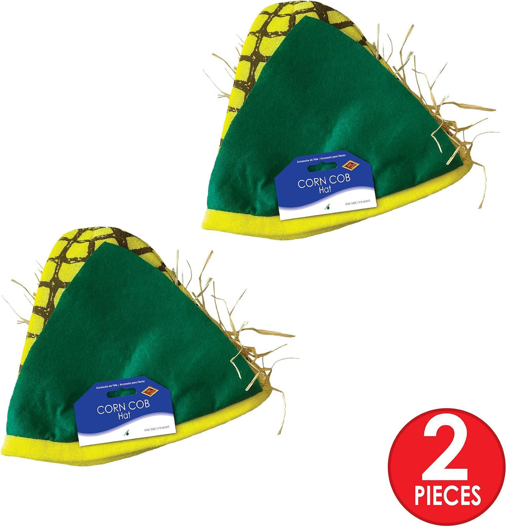 Beistle Unisex Plush Corn Cob Hats, 2 Pieces – Farm Party Supplies, Halloween...