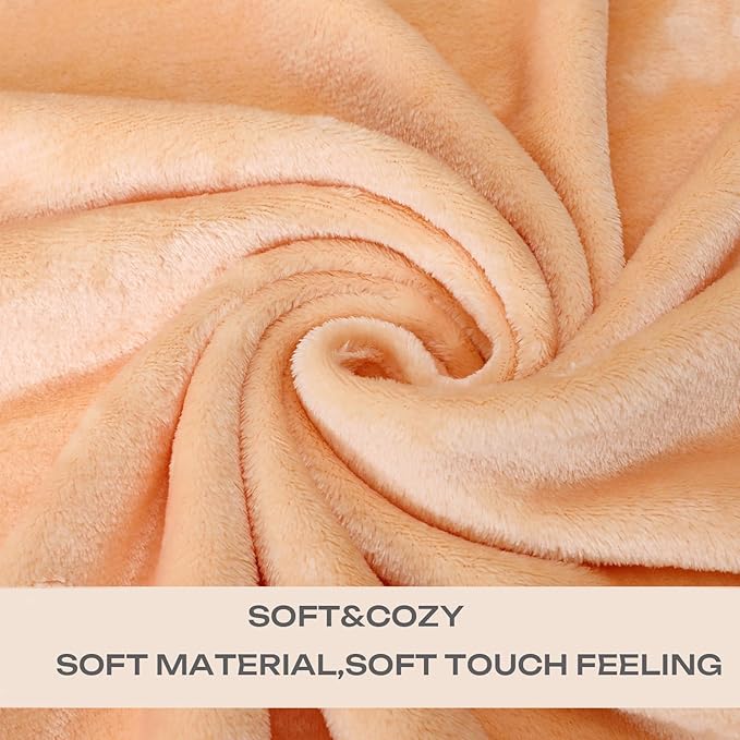 Pink Throw Blanket for Woman Throw Size Coral Pink 50 by 60 Inches for Couch - Image 2