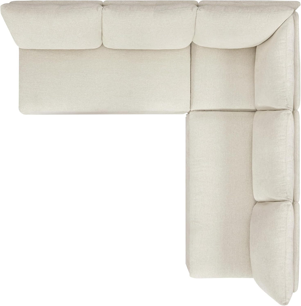 CHITA Breakfast Nook Bench with Storage, Banquette Seating, 5 Seats, Linen