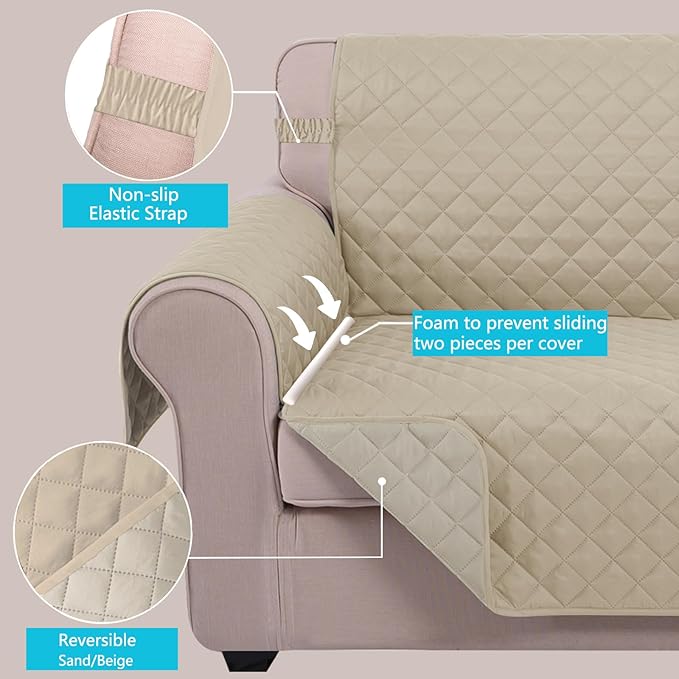 U-NICE HOME Reversible Sofa Cover Couch Cover - Image 3