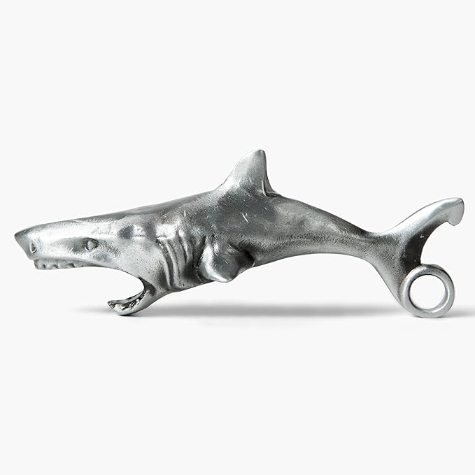 Shark Bottle Opener for Men – Funny Great White Shark Metal Beer Cap Tool – - Image 4