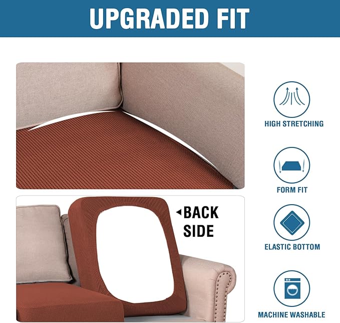 H.VERSAILTEX Super Stretch Individual Seat, Sofa Covers Couch, Cushion Covers - Image 6