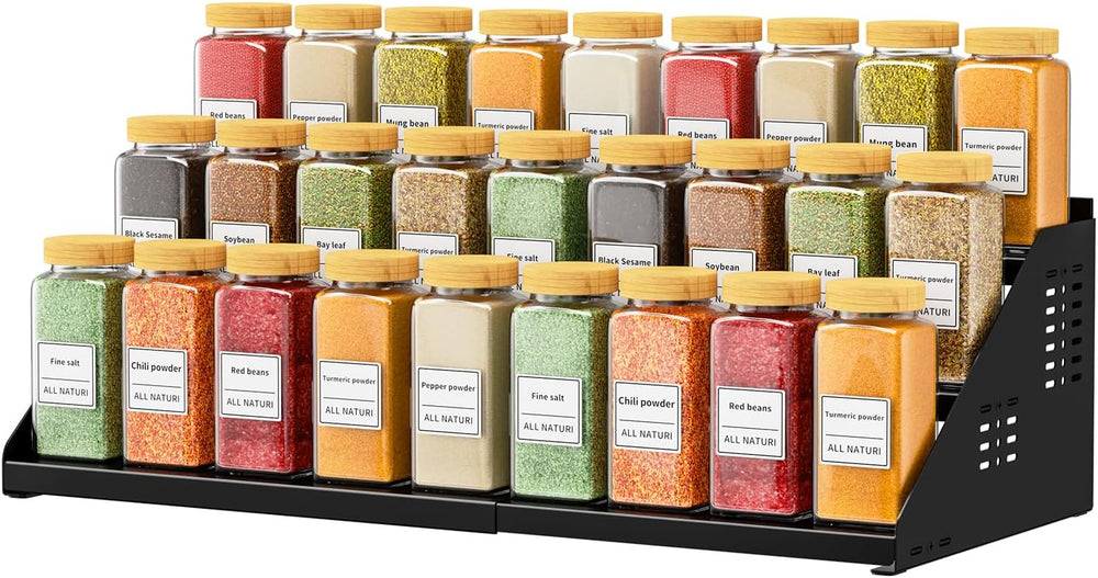 RCHYFEED Spice Rack Organizer for Cabinet, 3 Tier Spice Rack Expandable