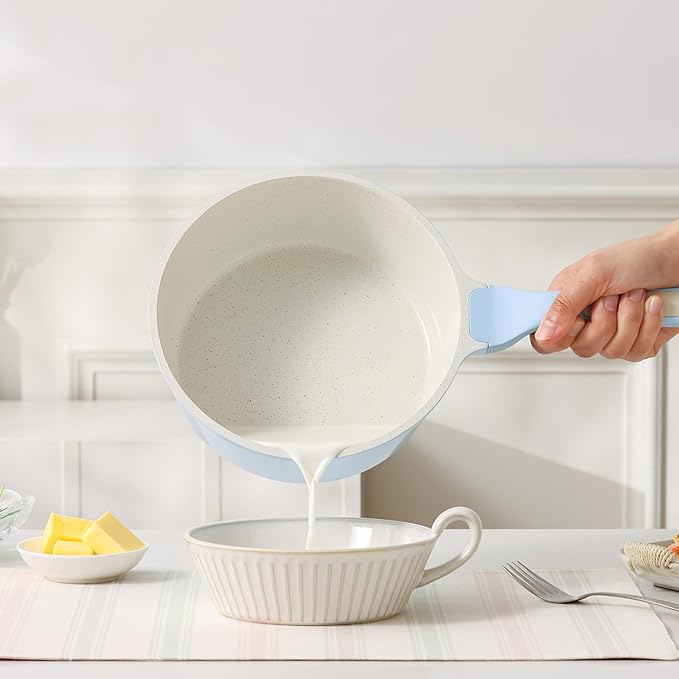 SENSARTE White Ceramic Nonstick Saucepan - Image 2