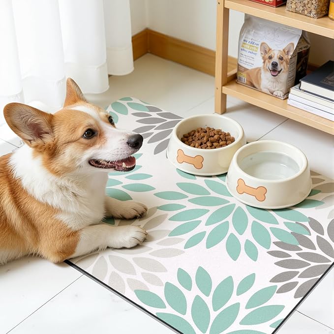 Findosom Floral Dish Drying Mat, Cuttable Drying Mat - Image 4