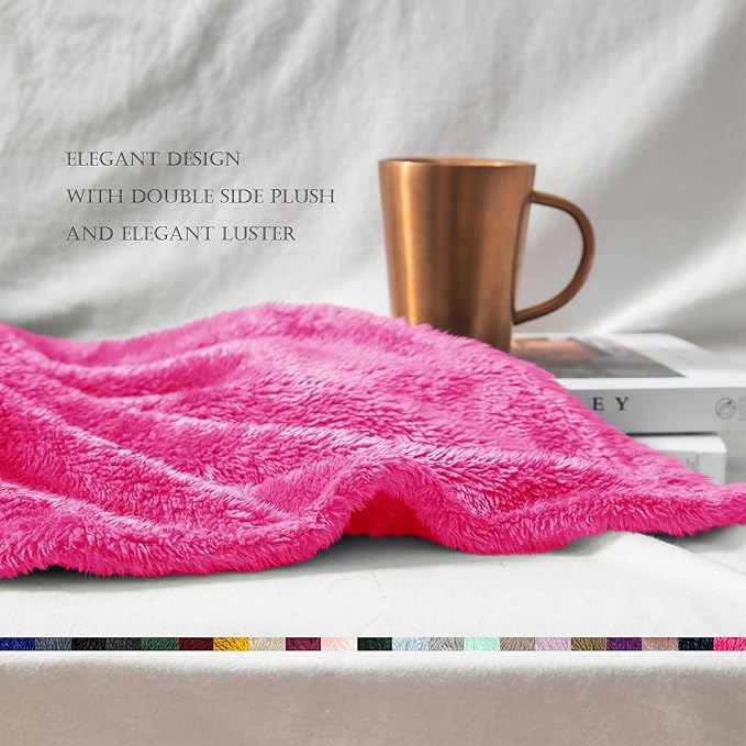 Exclusivo Mezcla Plush Fuzzy Fleece Throw Blanket Extra Large, Super Soft - Image 6