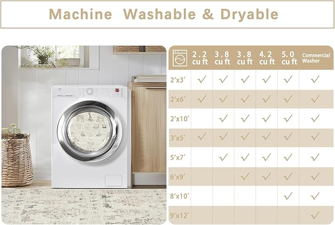 Washable Rugs 8x10 Area Rugs for Living Room, Dining Room- Large Ultra Soft - Image 9