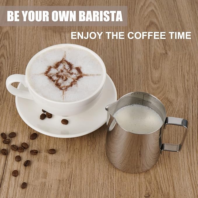 Milk Frothing Pitcher, Thicker Version 20oz Espresso Steaming Pitchers - Image 6