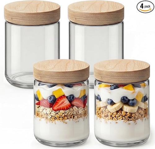 16oz 4 Pack Overnight Oats Containers by Osfel