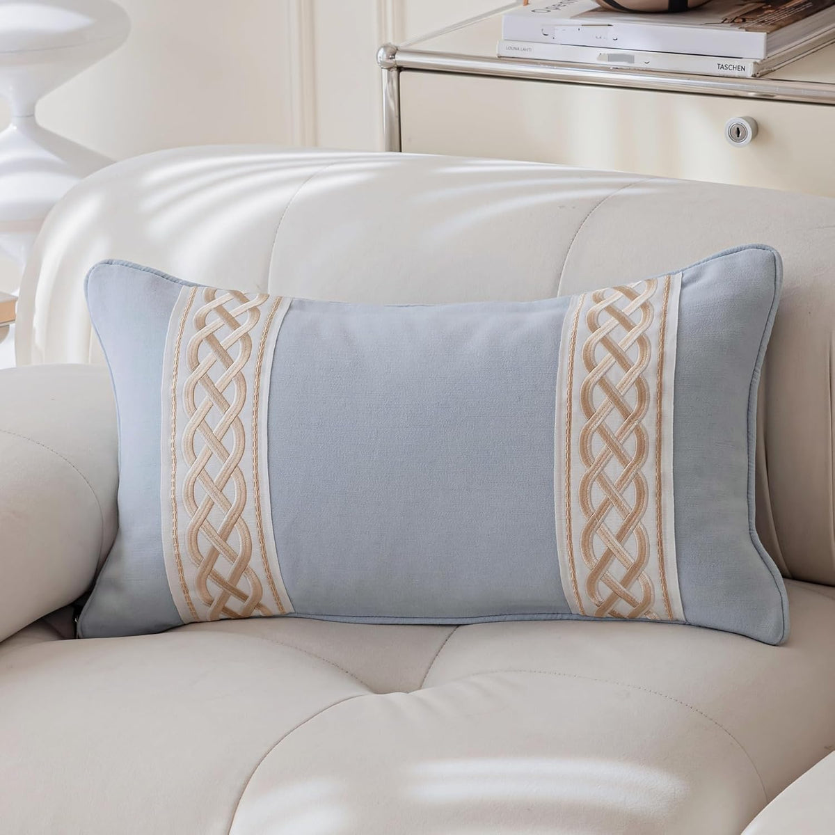 visionaryhomedesign kinsey walsh collection decorative lumbar pillowcase, embroidered, main product view