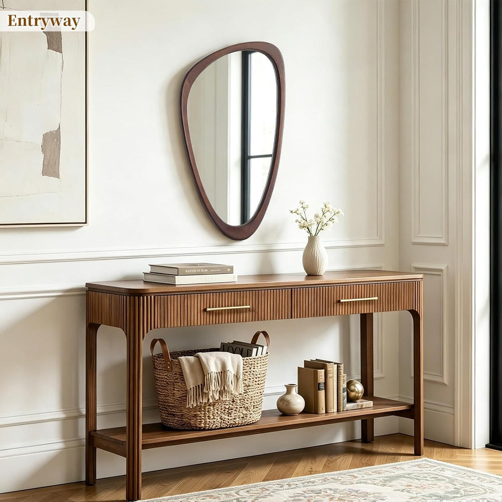 WallBeyond 30" H x 19" W Asymmetrical Mirror, Irregular Wall Mirror...
