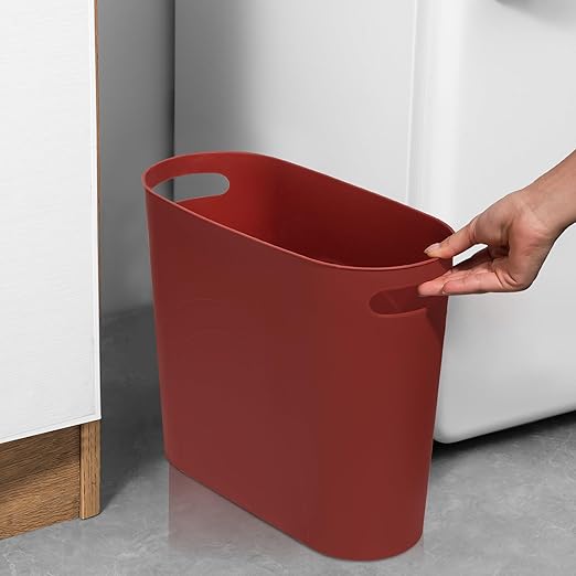 rejomiik Small Trash Can, 3.5 Gallon Slim Garbage Can Plastic Waste Basket - Image 2