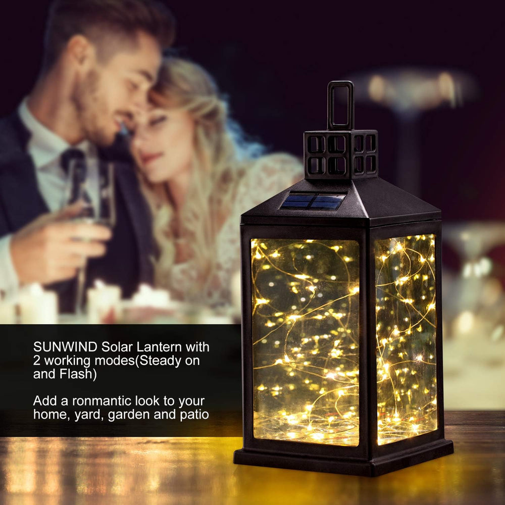 Solar Lantern Lights Outdoor SUNWIND Waterproof Solar Table Lamp Hanging Ligh...