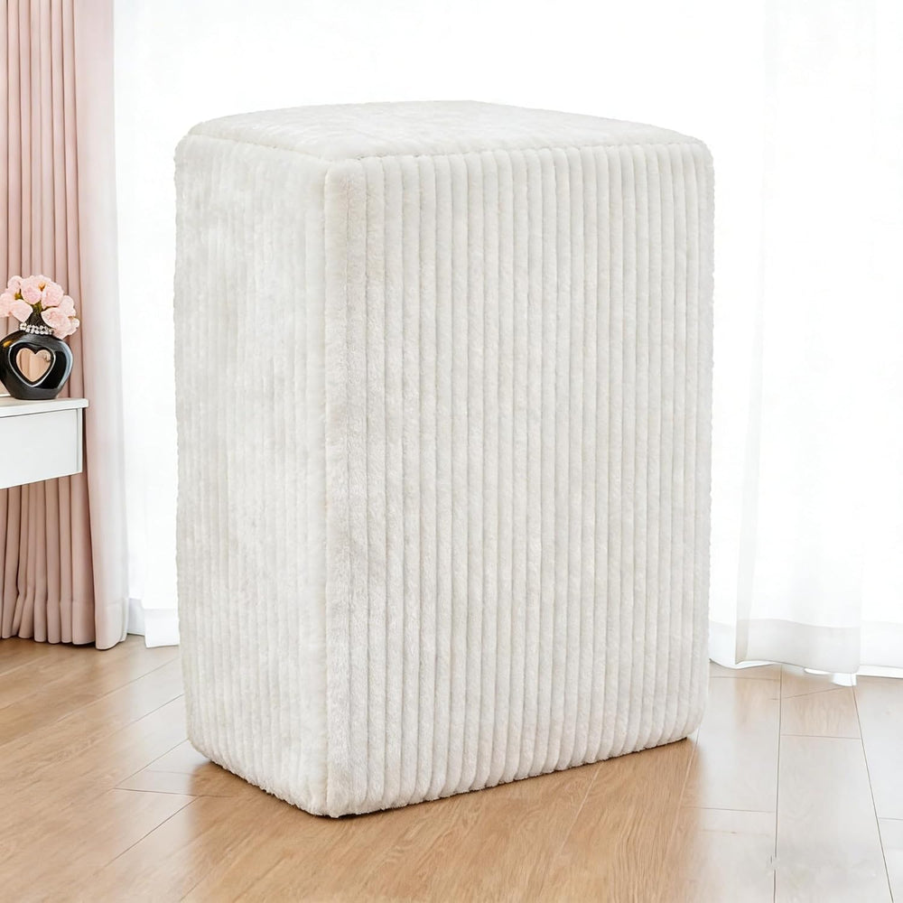 37.4" Plush Corduroy Ottoman, Upholstered Cloud Ottoman for Boneless Cou...