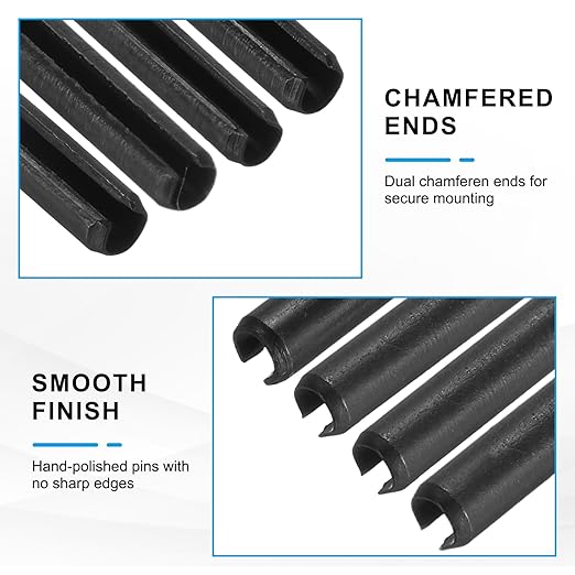 MECCANIXITY 120Pcs Slotted Split Roll Pins 3/25 Inch Dia. 6/25 Inch Length - Image 3