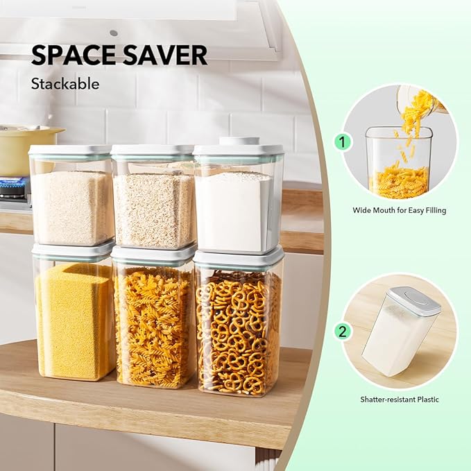 Food Storage Container with Lid, 2.8 Qt Airtight Pantry Canister, BPA-Free - Image 4