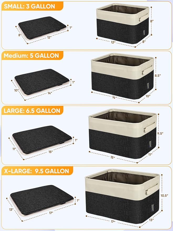 BALEINE 1 Pack Fabric Closet Storage Bins - Image 2