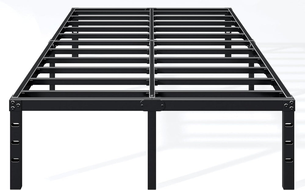 Hafenpo 18 Inch Full Bed Frame, Under Bed Storage, Black