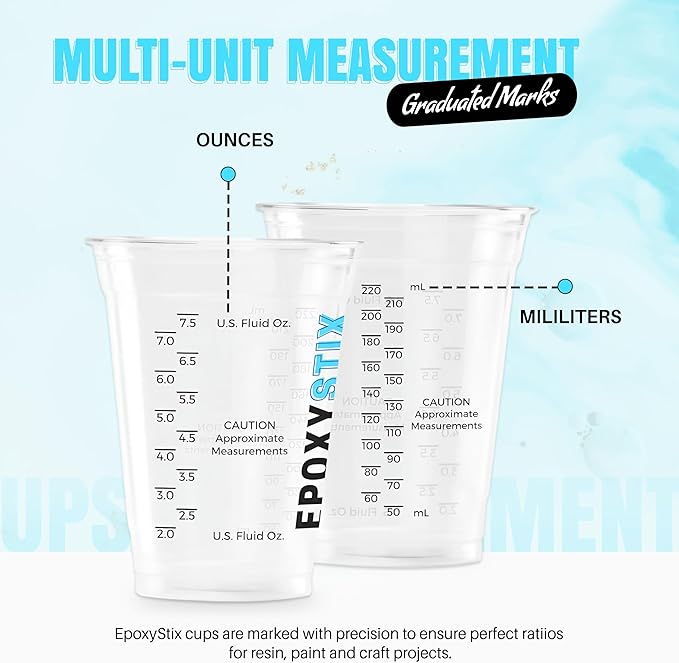 10oz Disposable Measuring Cups for Mixing Epoxy Resin - Image 2