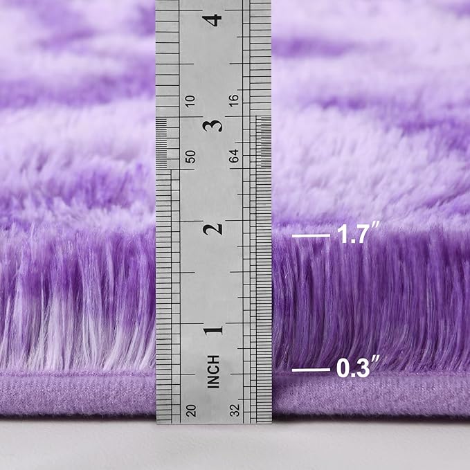 Deerhoo Large Shag Area Rugs 6 x 9, Tie-Dyed Plush Fuzzy Rugs - Image 2