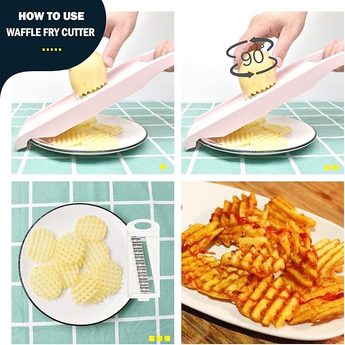 NACOLUS Mandoline Slicer for Kitchen Slicer Vegetable Cutter 5 In 1 Veggie - Image 7