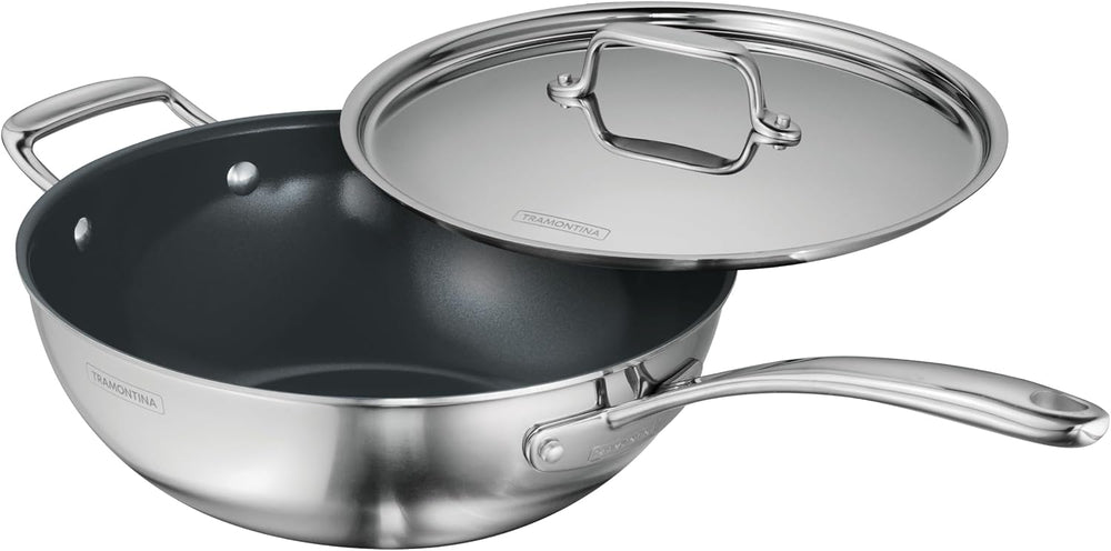 Tramontina Utsava Tri-Ply Clad Stainless Steel 3.75-Quart Wok