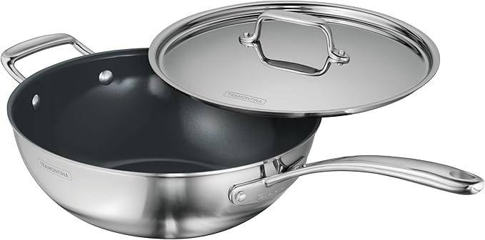 Tramontina Utsava Tri-Ply Clad Stainless Steel 3.75-Quart Wok by Tramontina