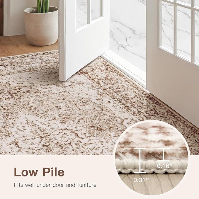 Lofus 2x5 Runner Rug for Hallways, Washable Kitchen Rugs, Non-Slip Rugs for - Image 4