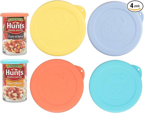 4PCs 3.5-inch/8.2cm Silicone Can Lids, Food Sealing Lids by Purekra