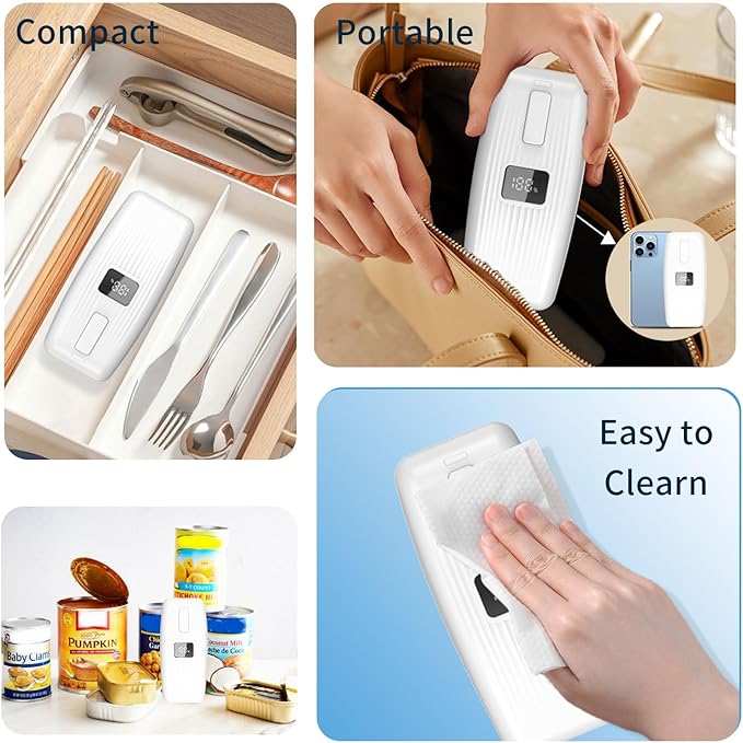 Electric Can Opener with LED Display, USB Rechargeable Electric Can Opener - Image 6