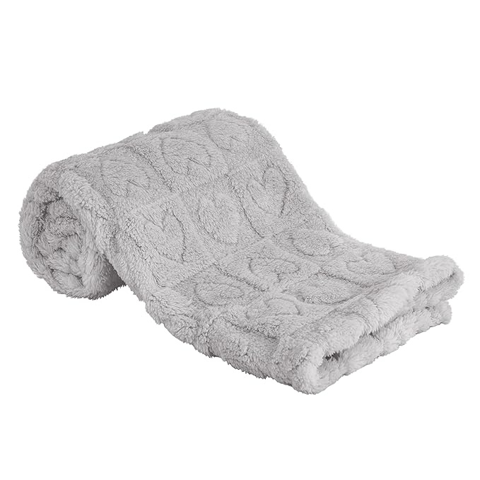 Yurhap Fleece Baby Blanket Heart Checkered, Ultra Soft Cozy Baby Blankets by Yurhap