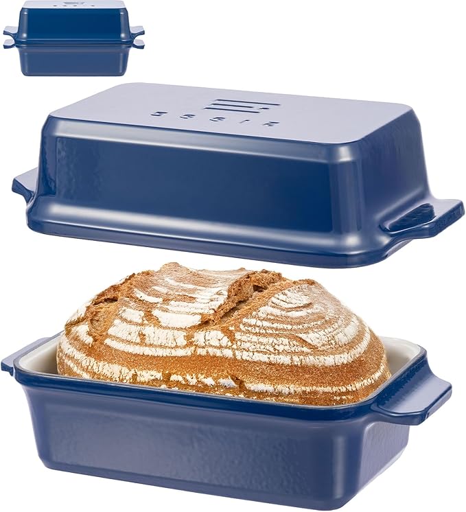 Enameled Cast Iron Dutch Oven for Bread Baking, 9×5 Dutch Oven Pot by RYEDE