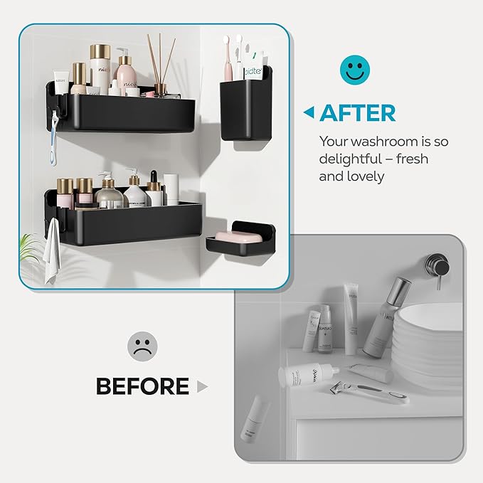 Nieifi Adhesive Wall Shelf, Shower Shelves, Shower Organizer - Image 7