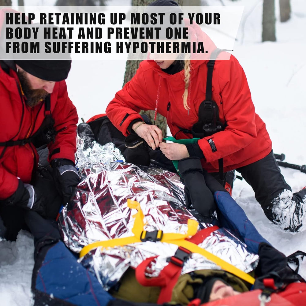 Macarrie 100 Pack 2 Size Emergency Thermal Blanket Survival