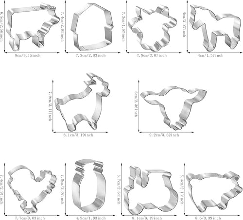 10 PCS Farm Cookie Cutter Set - Image 2