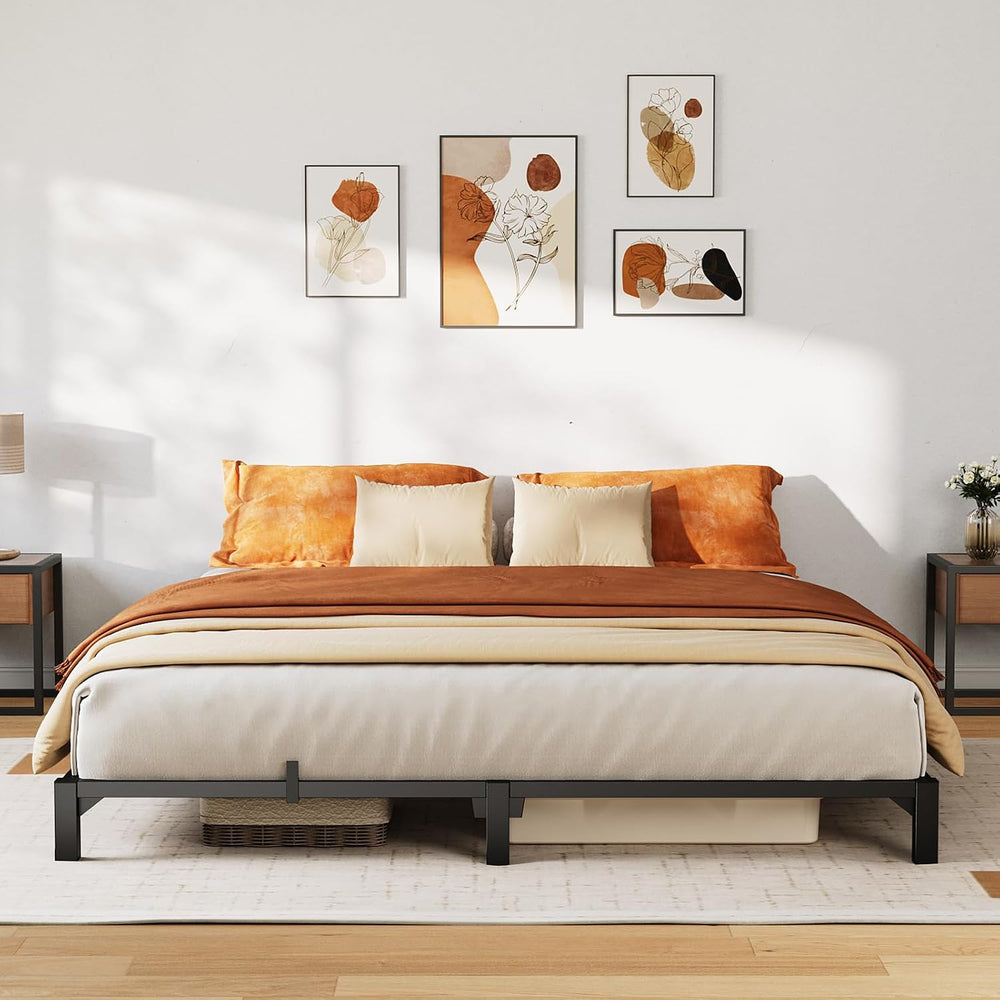 GarveeHome 6 Inch Full Bed Frame, Heavy Duty Metal Platform Bed Frame with Ir...