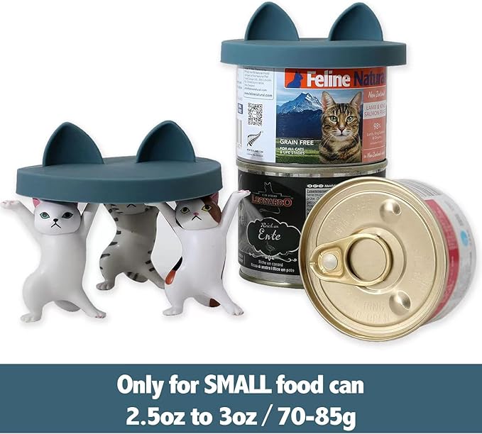 OHMO 3 Pack Small Cat Food Can Lids, Silicone Pet Food Can Lids Covers - Image 3