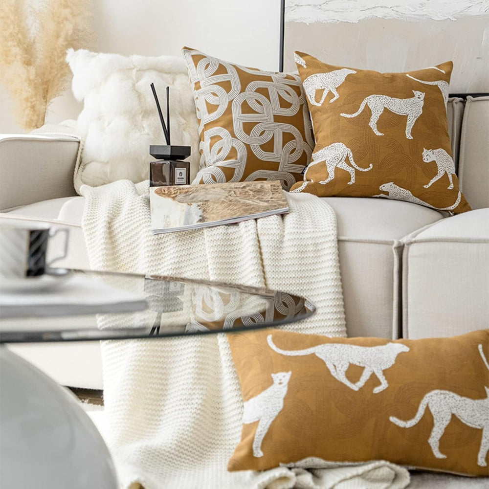 Croker Horse 22x22'' Inches Throw Pillow Cushion Cover - Orange Pig N...