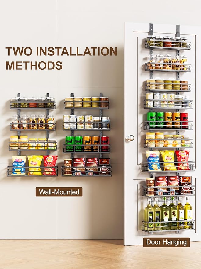 Delamu 9 Tier Over The Door Pantry Organizer, Pantry Organization and Storage - Image 7