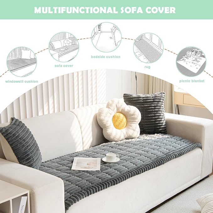 ZQFFB Pet Couch Cover Dogs Washable Non-Slip Couch Protector Pet Friendly Dog - Image 3