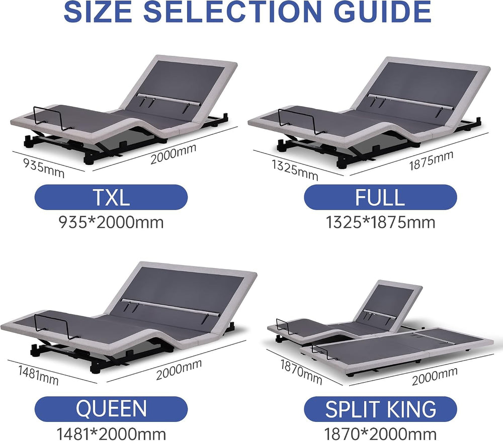 Adjustable TXL Bed Frame No Legs, Support Platform& Storage Beds