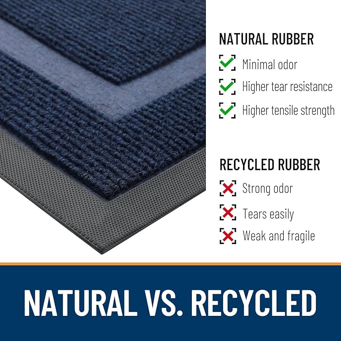OLANLY Half Circle Door Mat Indoor Outdoor Entrance Welcome, Waterproof - Image 5