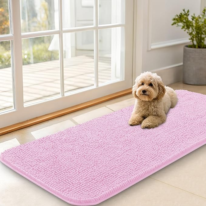 OLANLY Dog Door Mat for Muddy Paws 47x20, Absorbs Moisture and Dirt, Absorbent by OLANLY