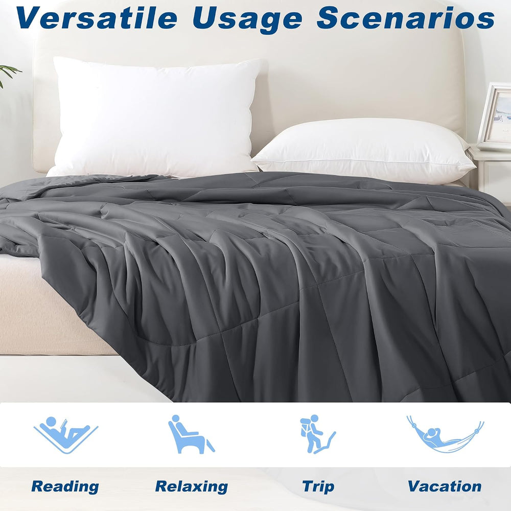 Cooling Comforter Queen Size, Double-Sided Cold Tech Fabric Quilted Bed Comfo...