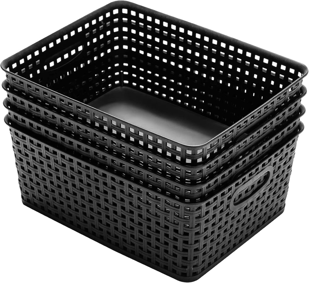 Eslite Plastic Storage Baskets for Organizing,11"X8.5"X4.7",Pa...